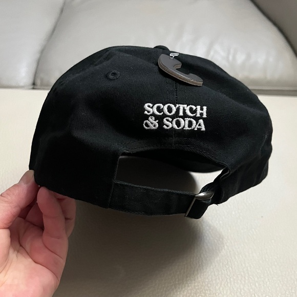 NWT - Scotch & Soda Adult Embroidered Logo Tuck Strap Baseball Cap - Picture 3 of 6